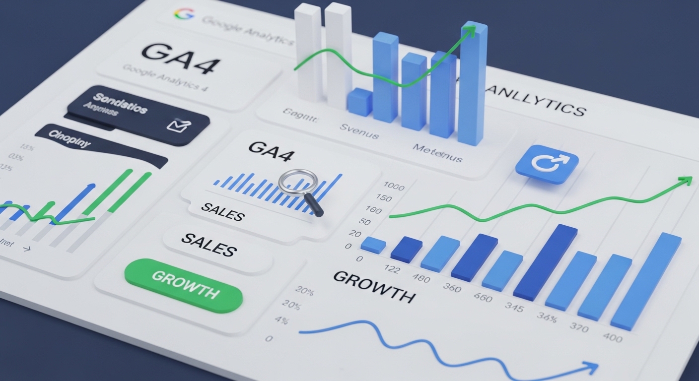 GA4で売上を伸ばす！中小企業向けサイト分析の始め方のイメージ画像