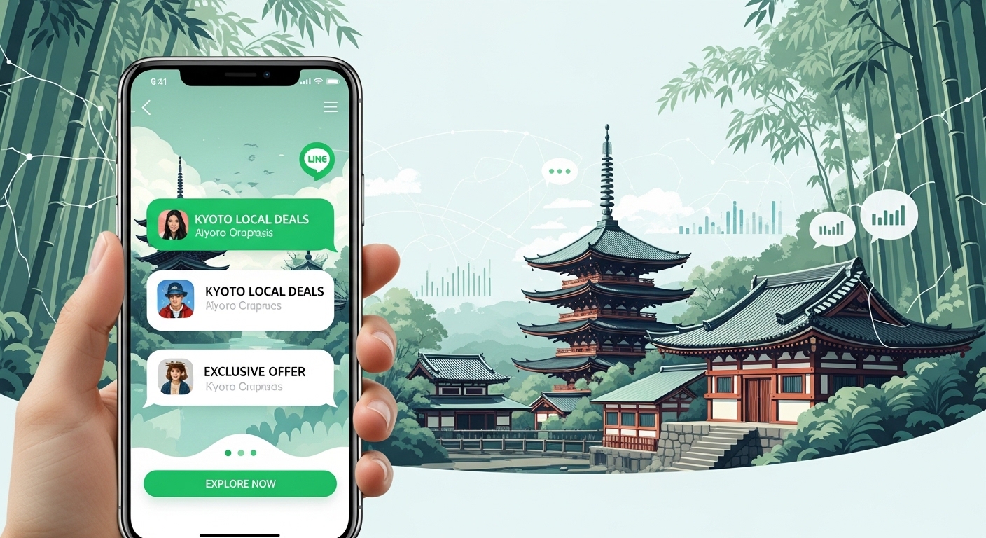 【京都府の事例】観光客を呼び込むローカルビジネスのLINE活用法のイメージ画像