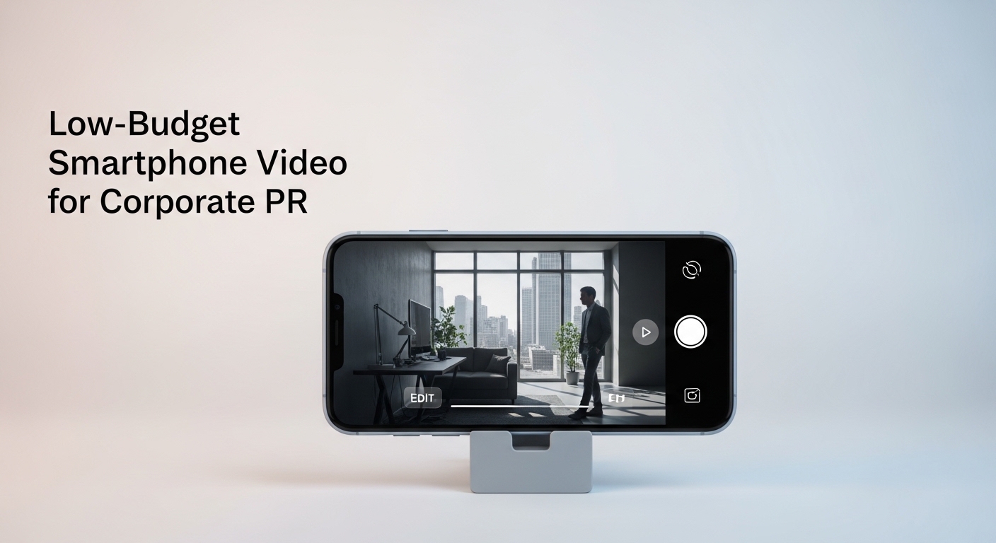 [低予算で始める動画制作。スマホ1台でできる企業PR動画の作り方のイメージ画像]
