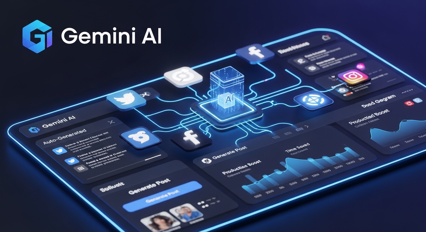GeminiでSNS投稿文を自動生成！担当者の業務を効率化する技のイメージ画像