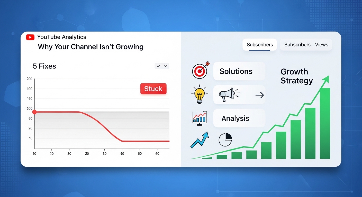 YouTubeが伸びない5つの原因と登録者を増やす具体的改善策