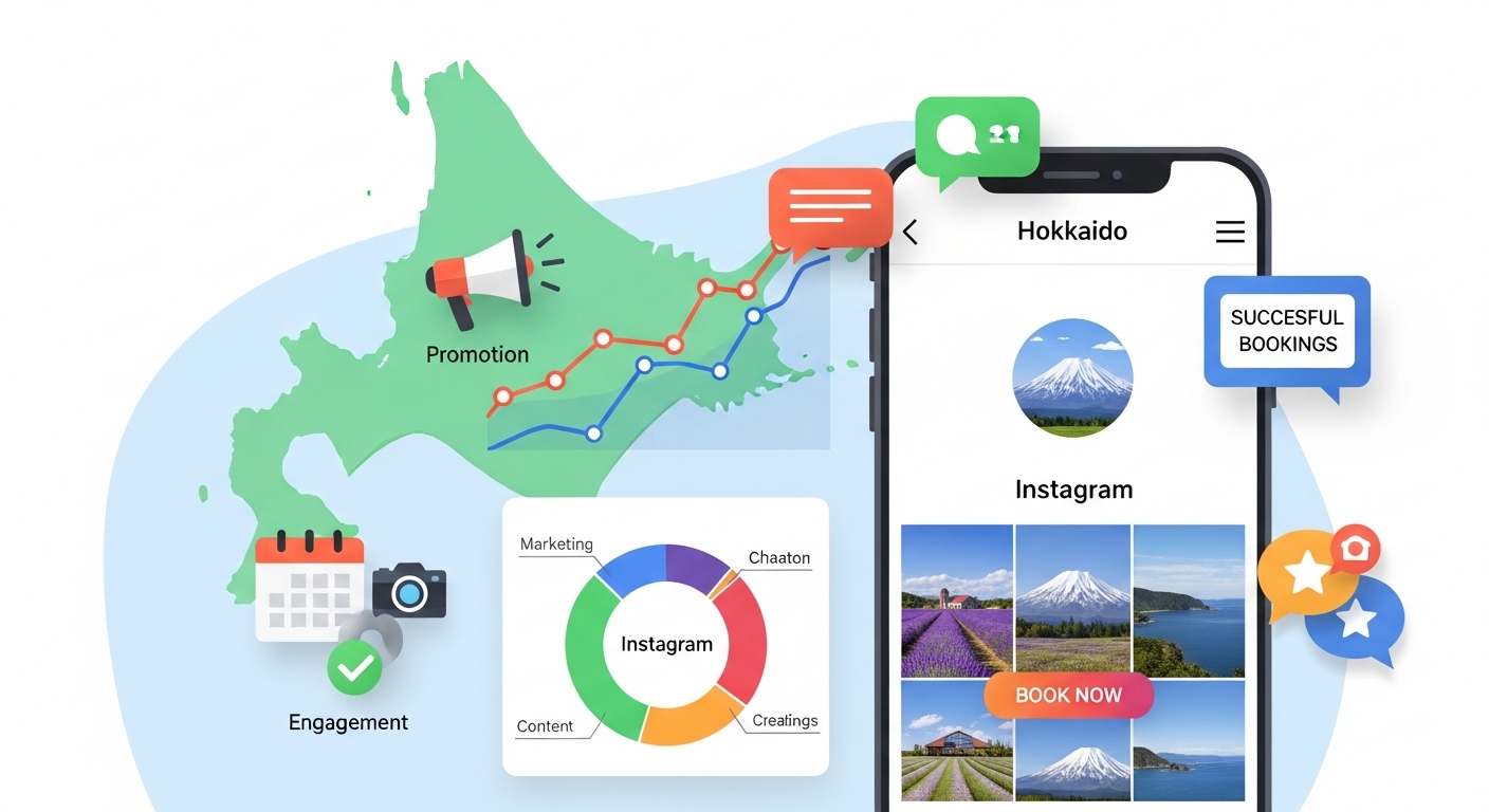 【北海道の事例】観光施設がInstagramで予約を伸ばす秘訣のイメージ画像
