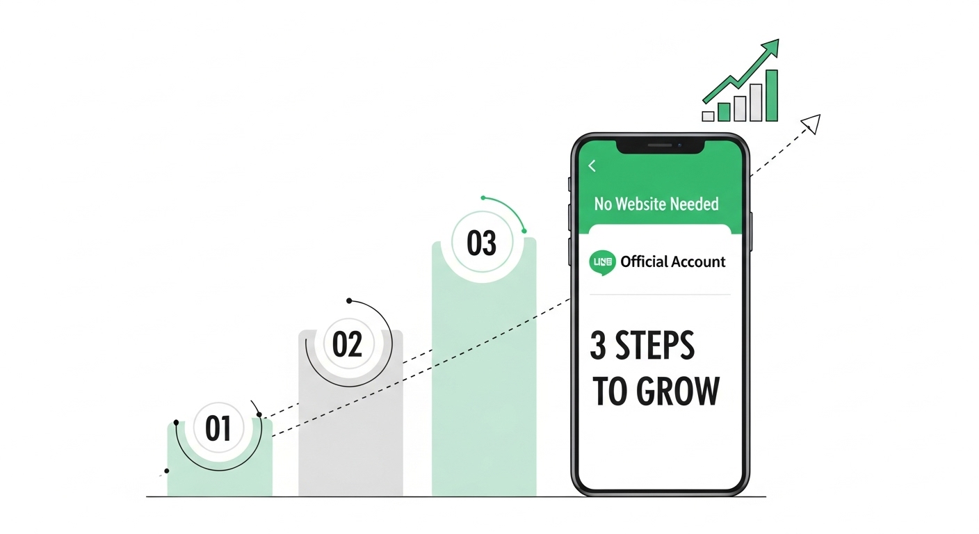 WebサイトなしでもOK！LINE公式アカウント集客の基本3STEP