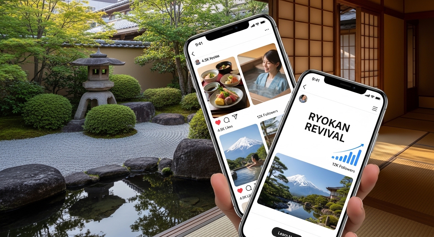 【静岡県の事例】老舗旅館がSNSで若者客を呼び込んだリブランディング戦略のイメージ画像