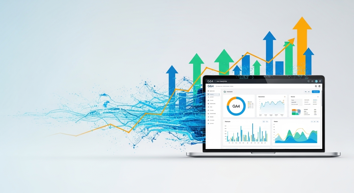 [GA4で変わる！地方・中小企業のためのWebサイト分析と改善ステップのイメージ画像]