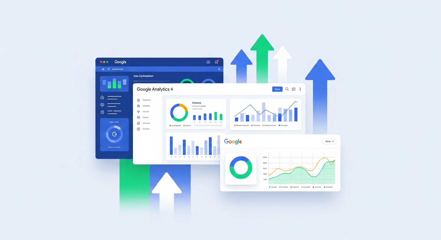 [Googleアナリティクス（GA4）を活用したWebサイト改善術のイメージ画像]