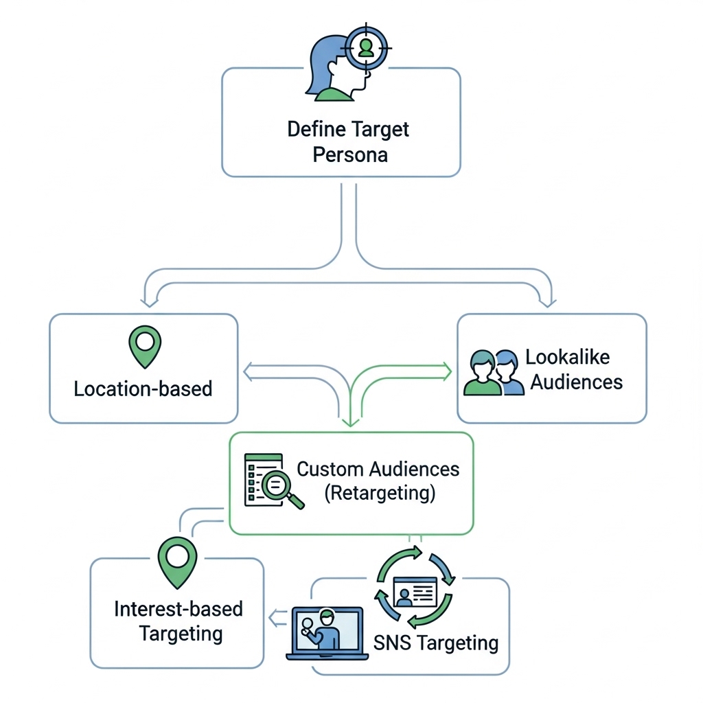 画像:SNSターゲティング戦略のフローチャート