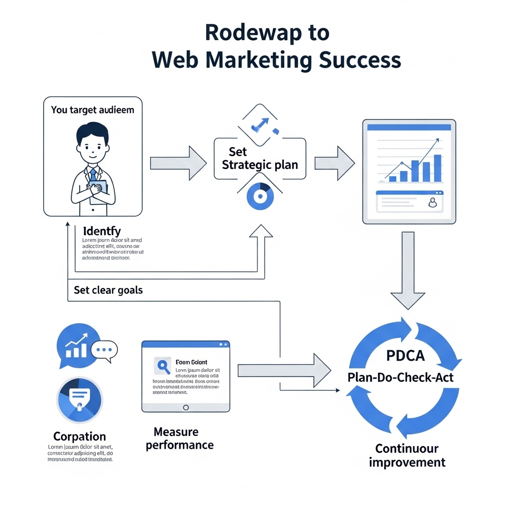 Webマーケティングの成功ロードマップ:PDCAサイクルを図解