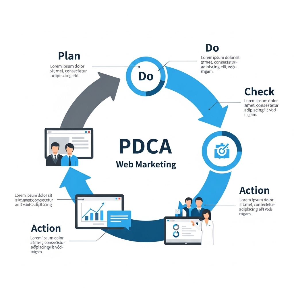 図解：WebマーケティングPDCAサイクル