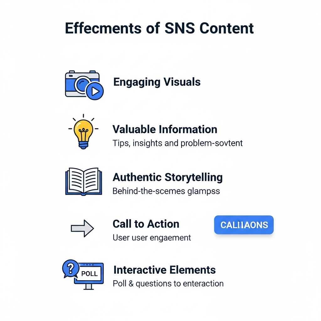 図解:効果的なSNSコンテンツの要素