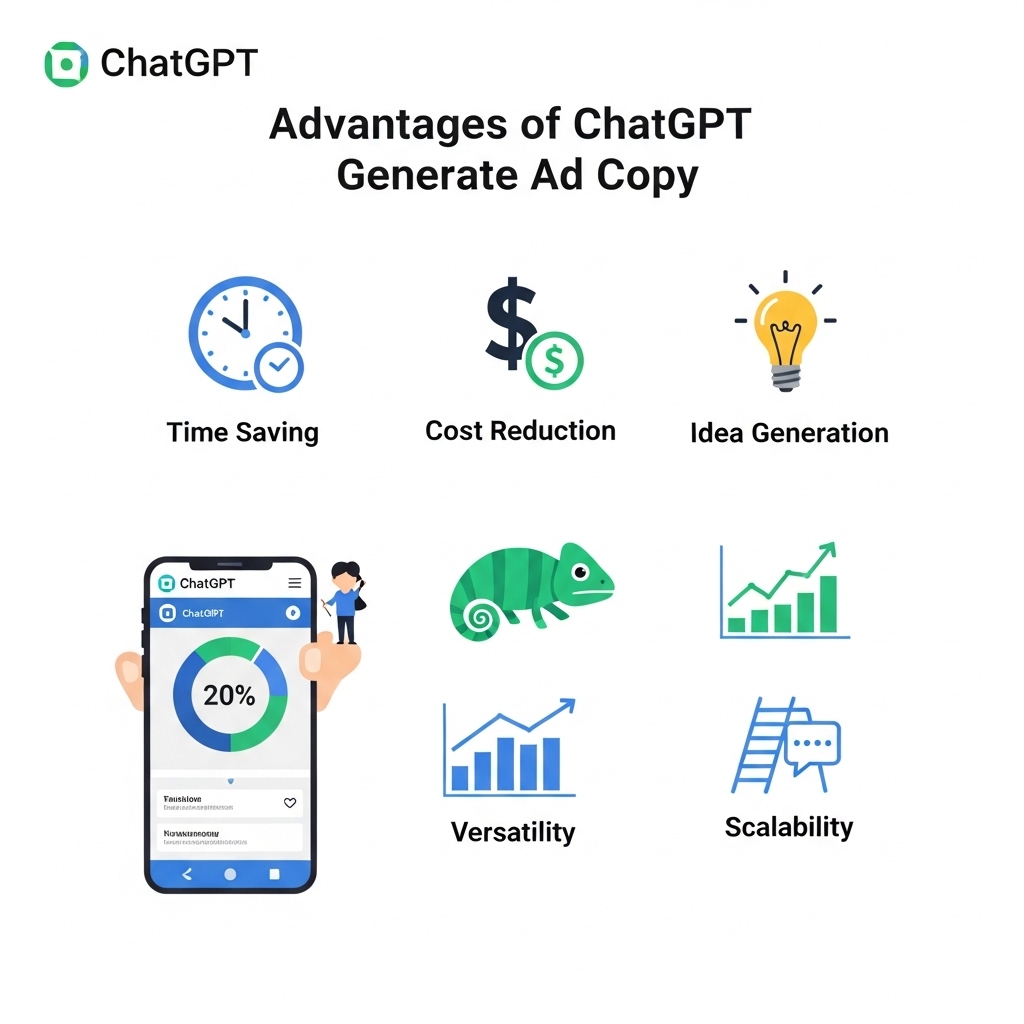 図解：ChatGPTを活用した広告文作成のメリット