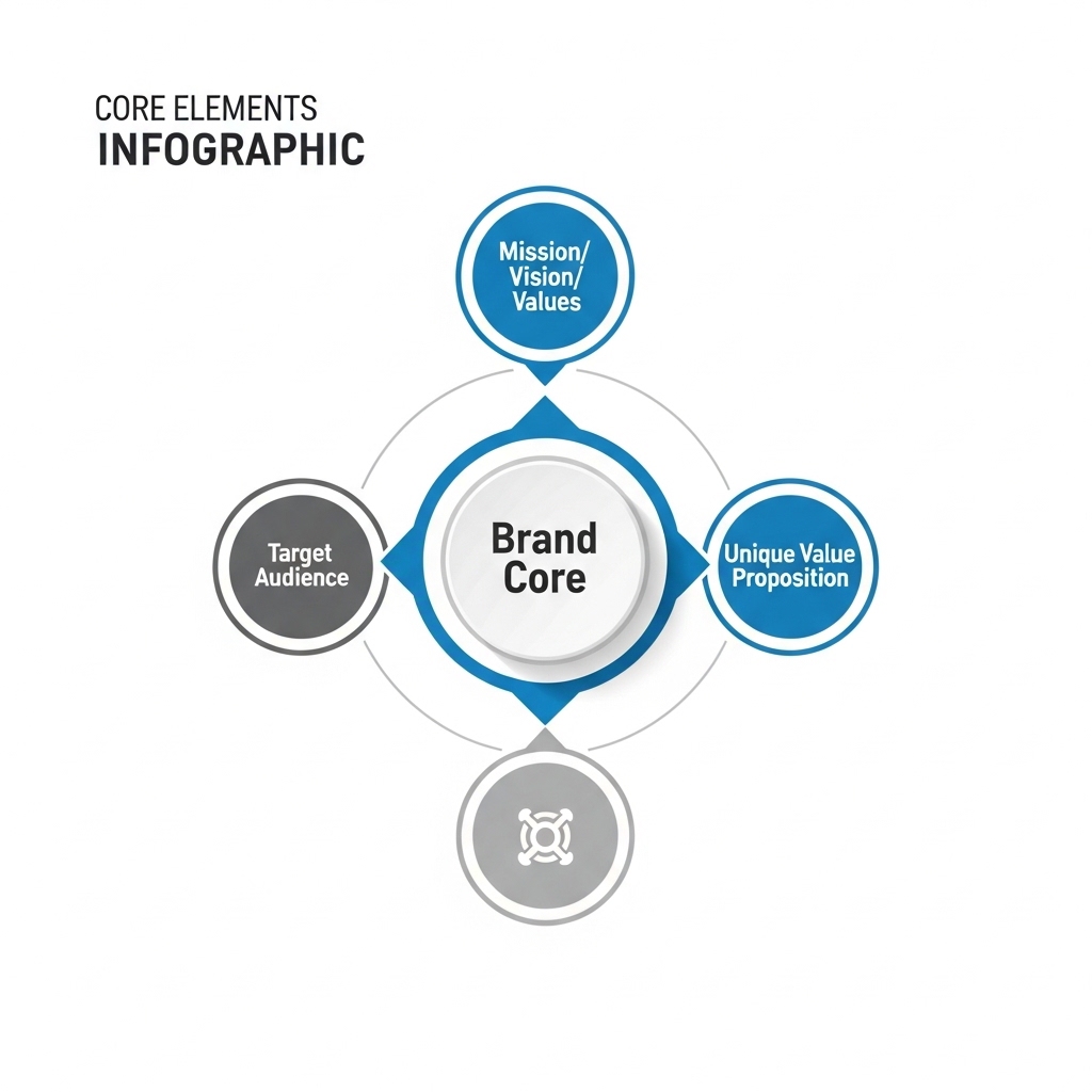 図解：ブランドの核となる要素