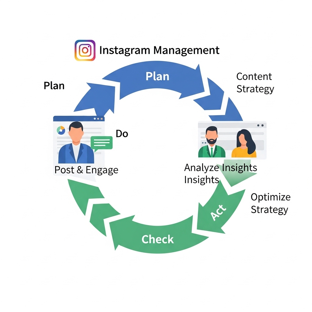 図解：Instagram運用のPDCAサイクル