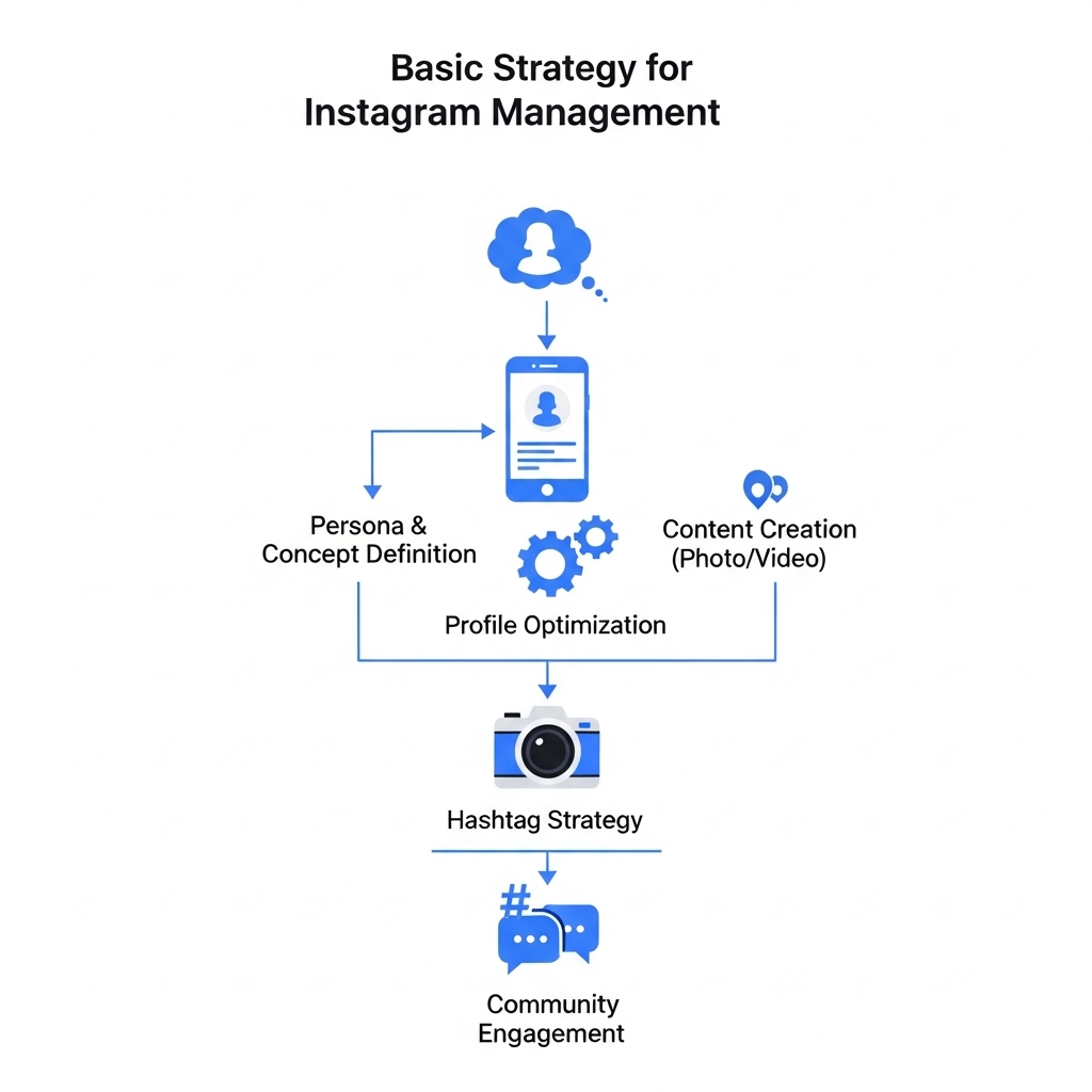 図解：Instagram運用の基本戦略フロー