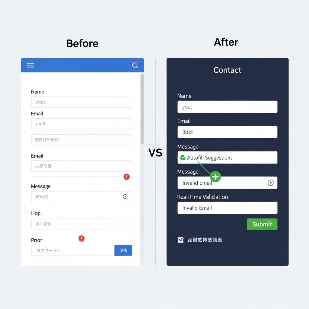 図解：入力フォーム最適化（EFO）の前後比較