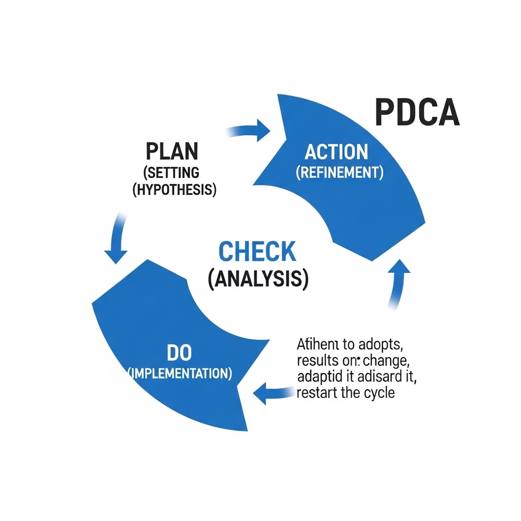 図解：CVR改善のPDCAサイクル