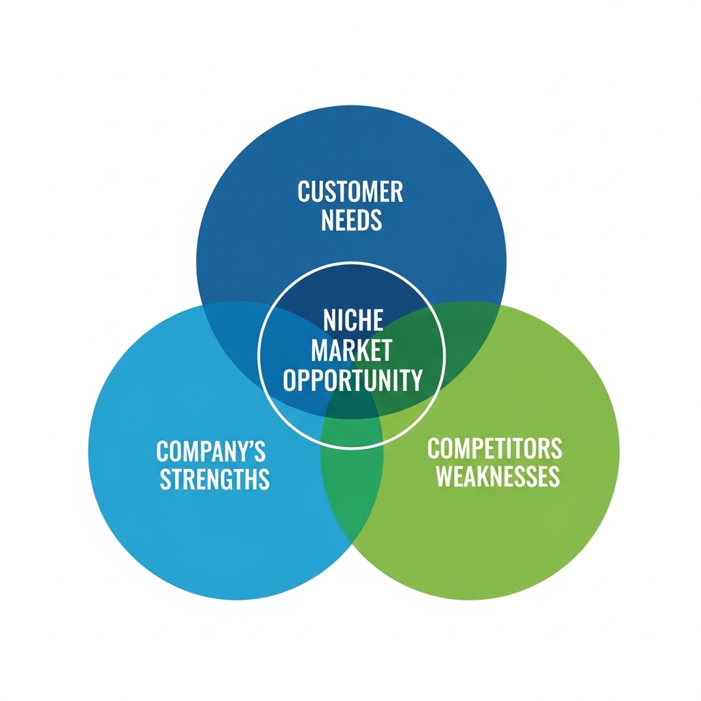 図解：ニッチ市場発見の3つの視点