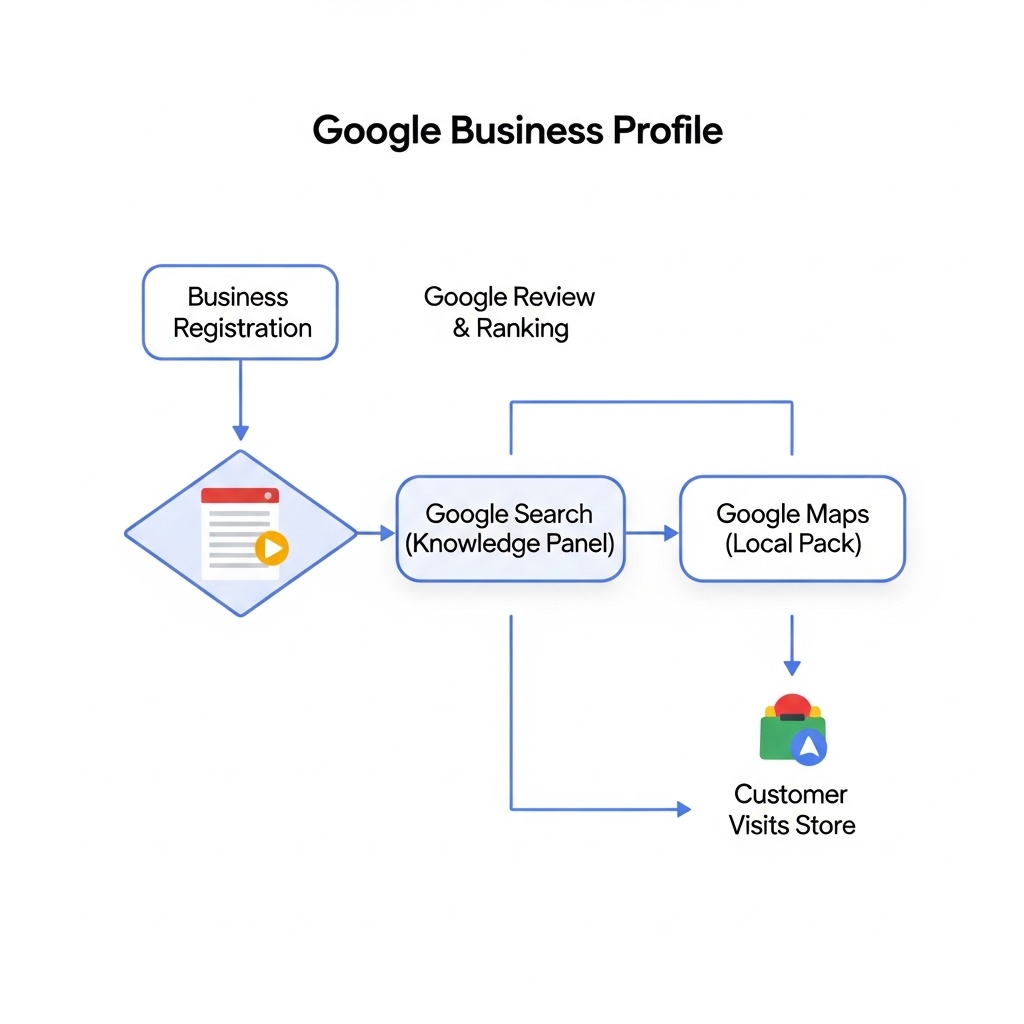 図解:Googleビジネスプロフィールの仕組み