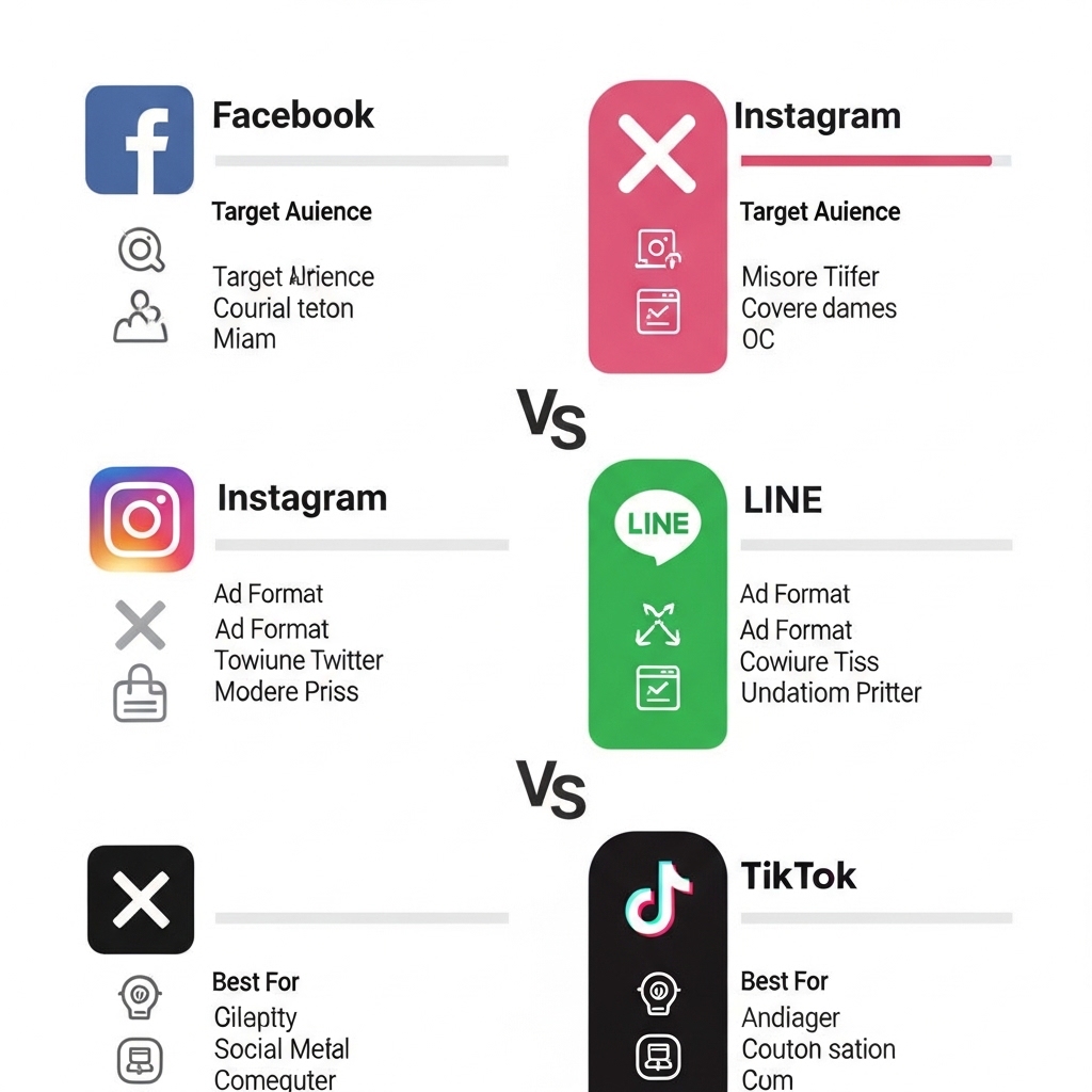 図解：各SNSプラットフォームの特徴比較