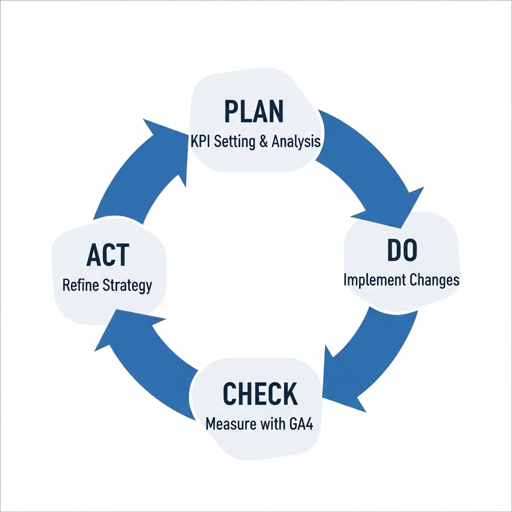 図解：GA4データを活用したPDCAサイクル