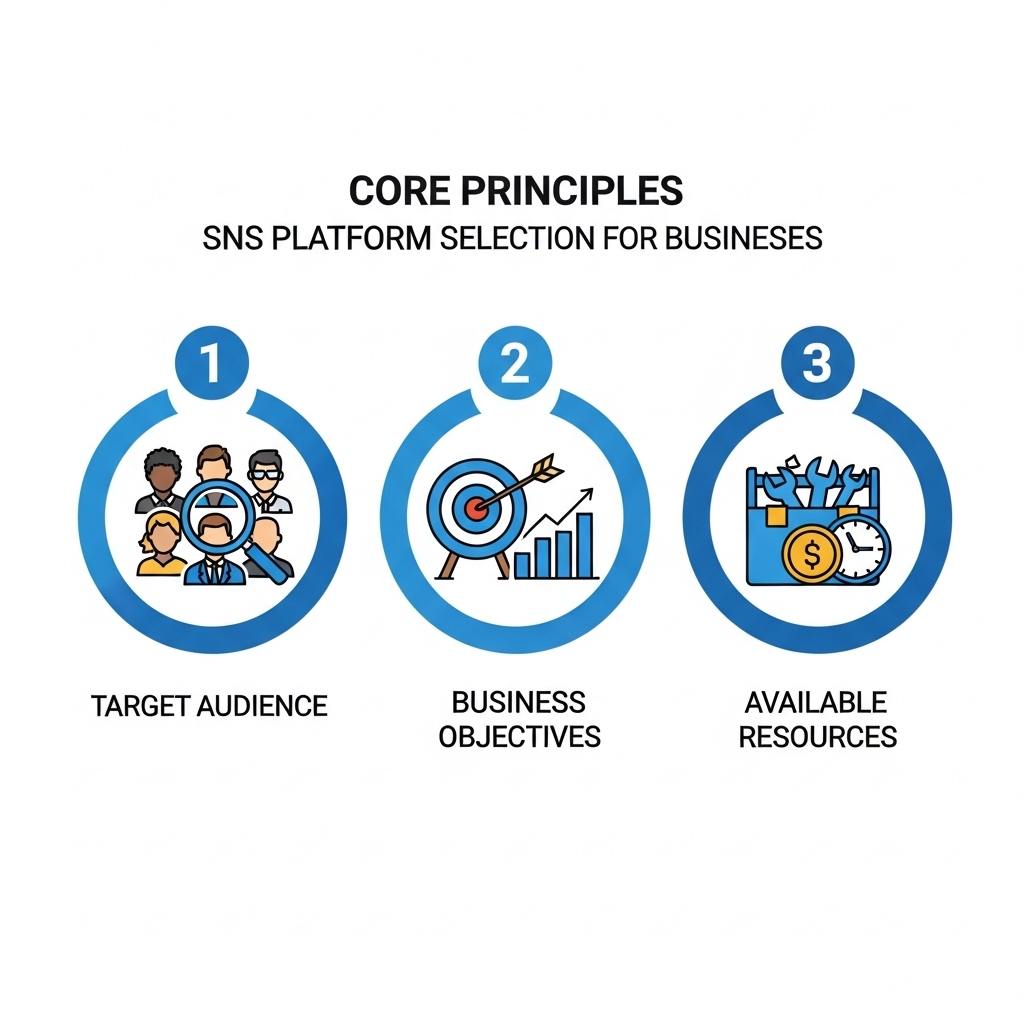 図解：SNS選定の3つの基本軸