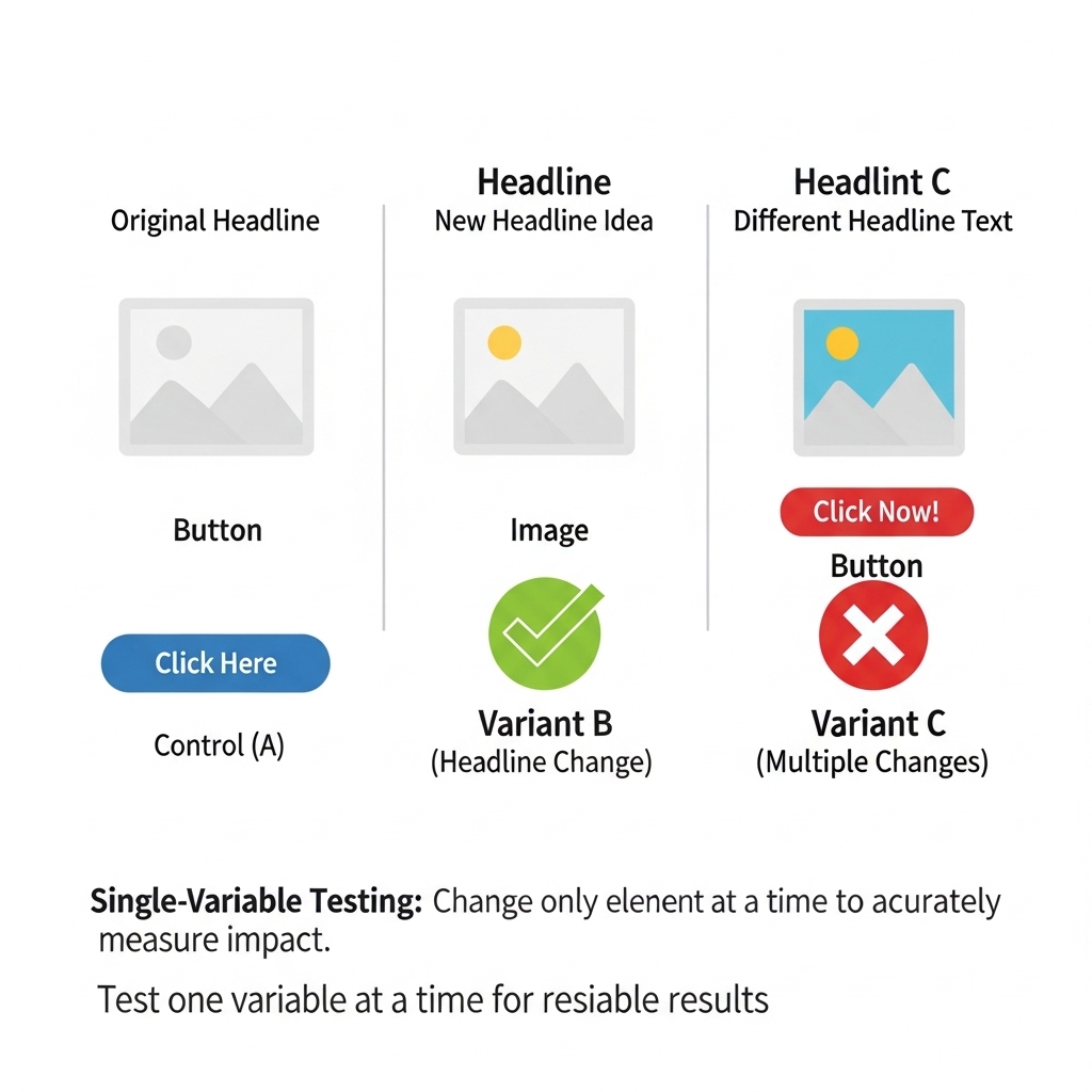 図解:シングルバリアブルテストの原則