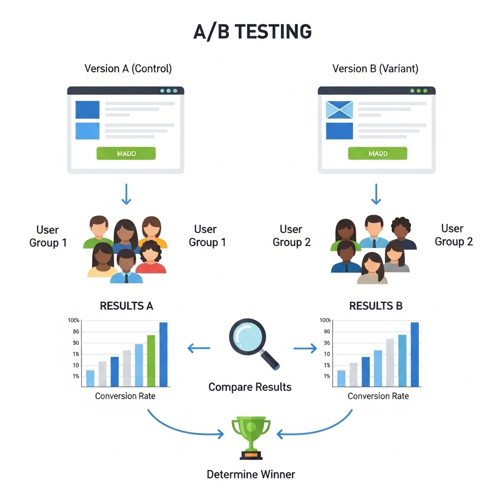 図解:A/Bテストの基本的な仕組み