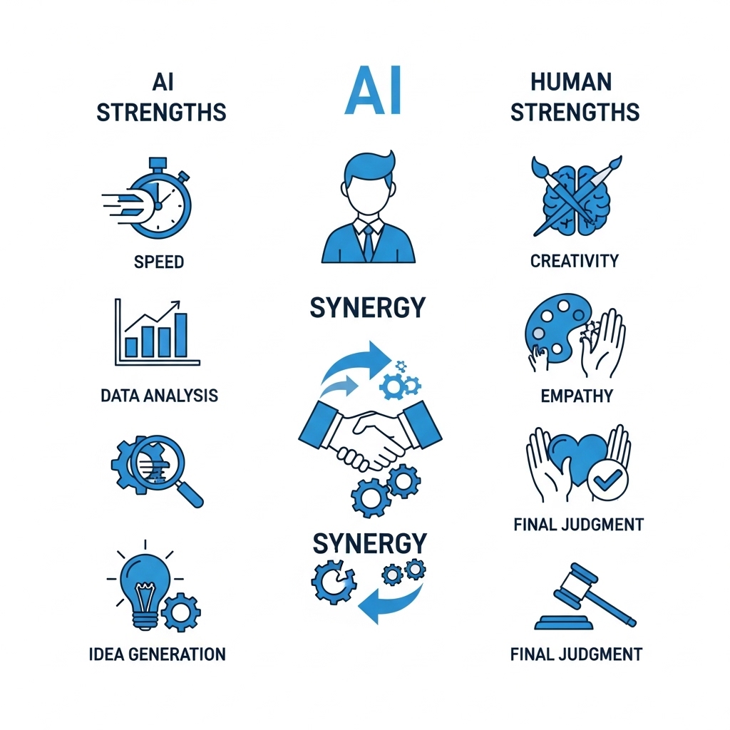 図解:人間とAIの役割分担