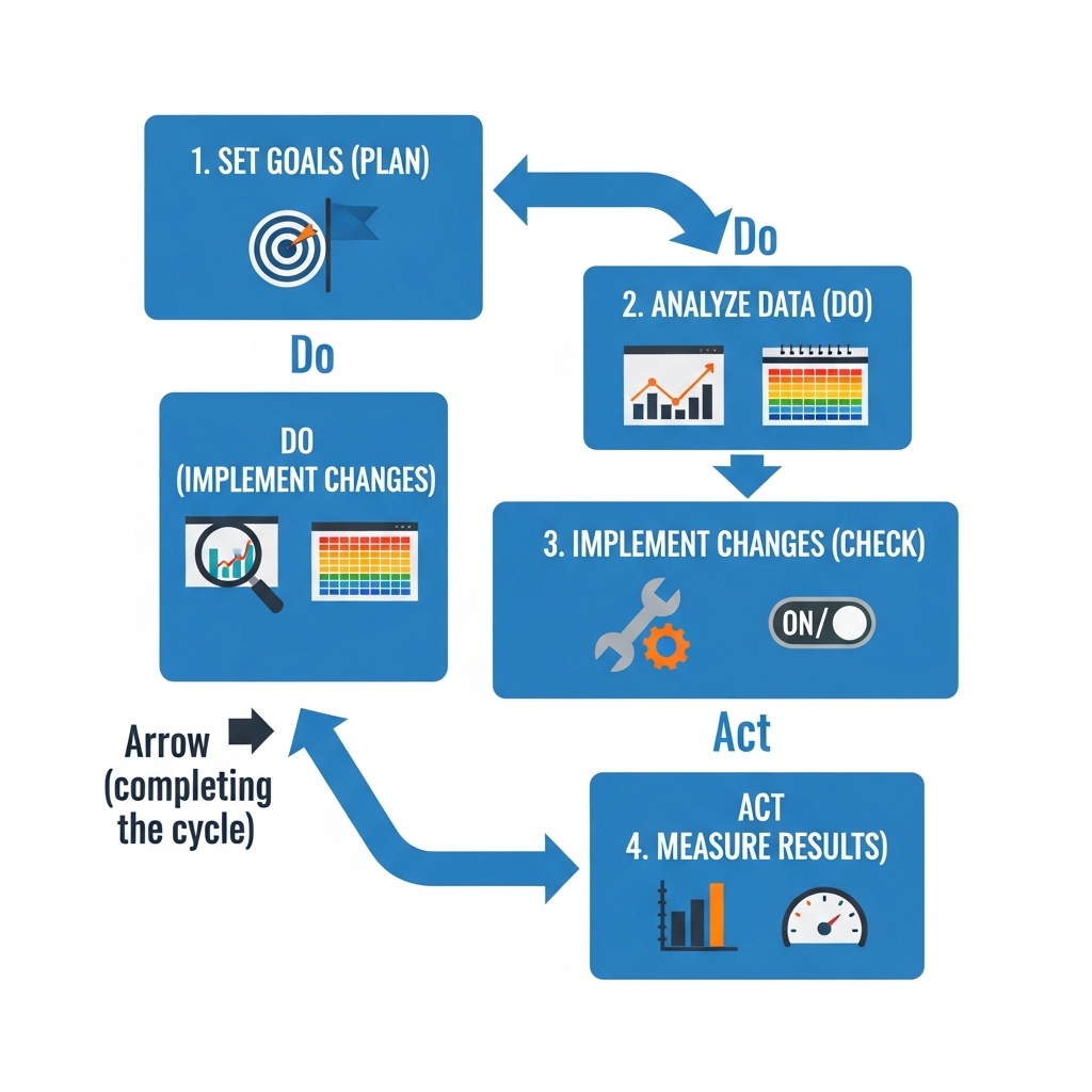 図解：ヒートマップ分析を活用したWebサイト改善サイクル
