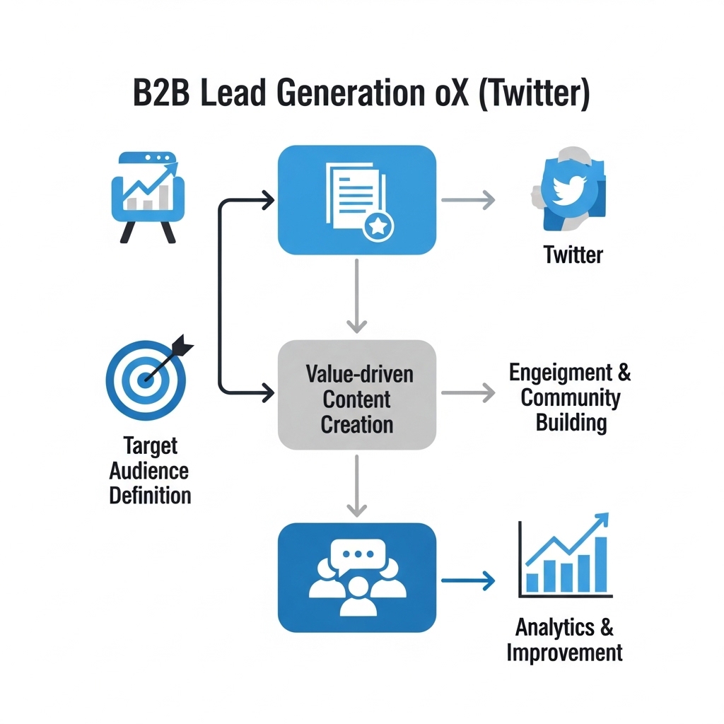 図解:BtoB企業のXリード獲得の仕組み
