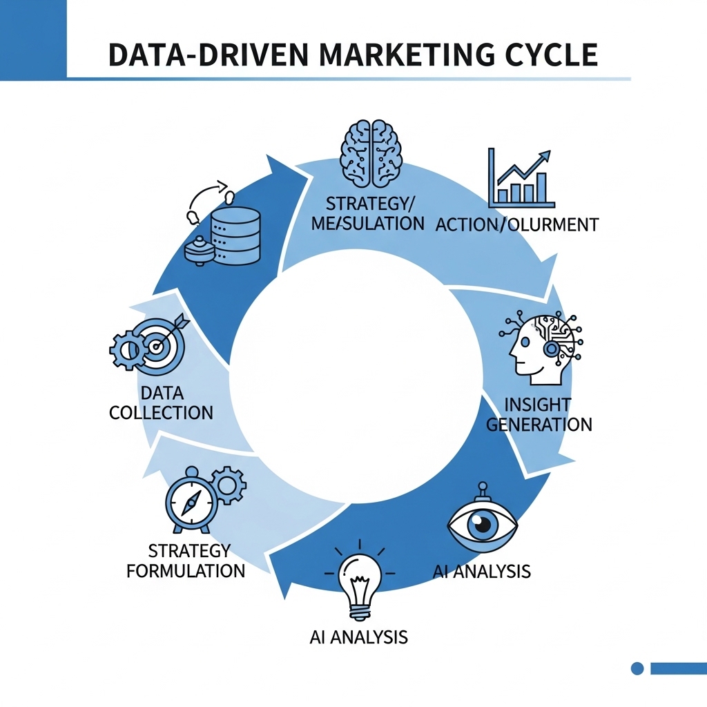 図解:データドリブンマーケティングの循環