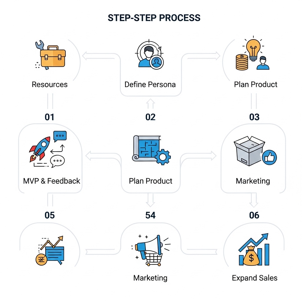 図解:地方ニッチ市場攻略の6ステップ