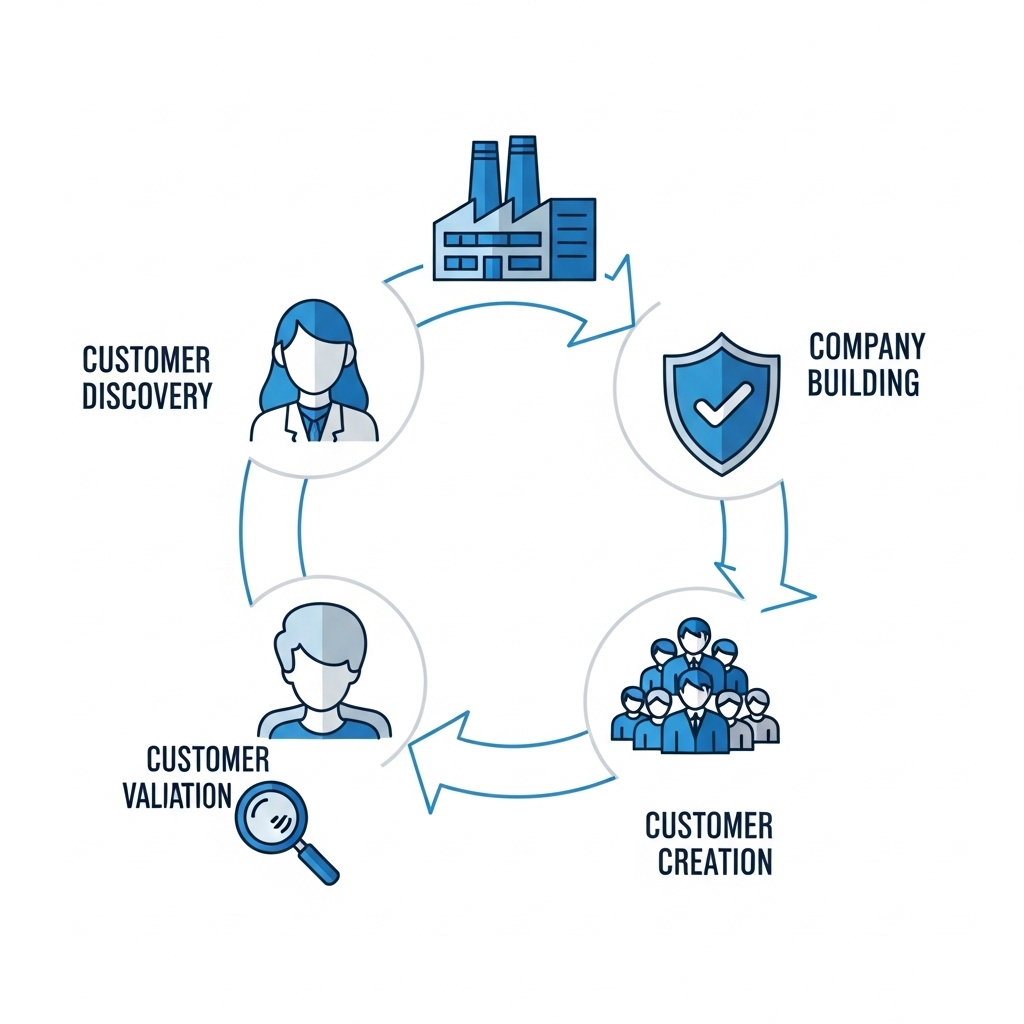 図解:顧客開発戦略の4ステップ