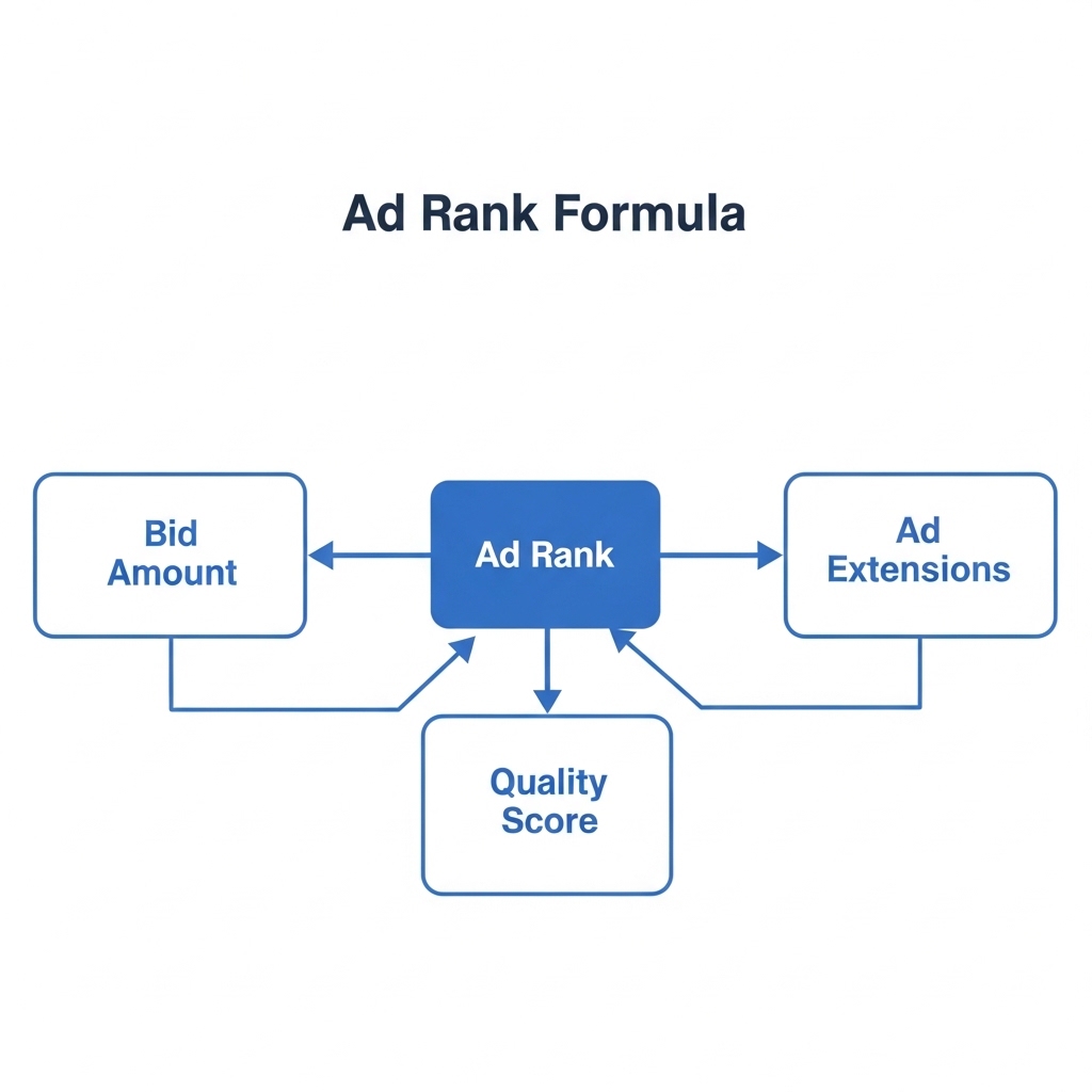 図解:広告ランク決定の仕組み