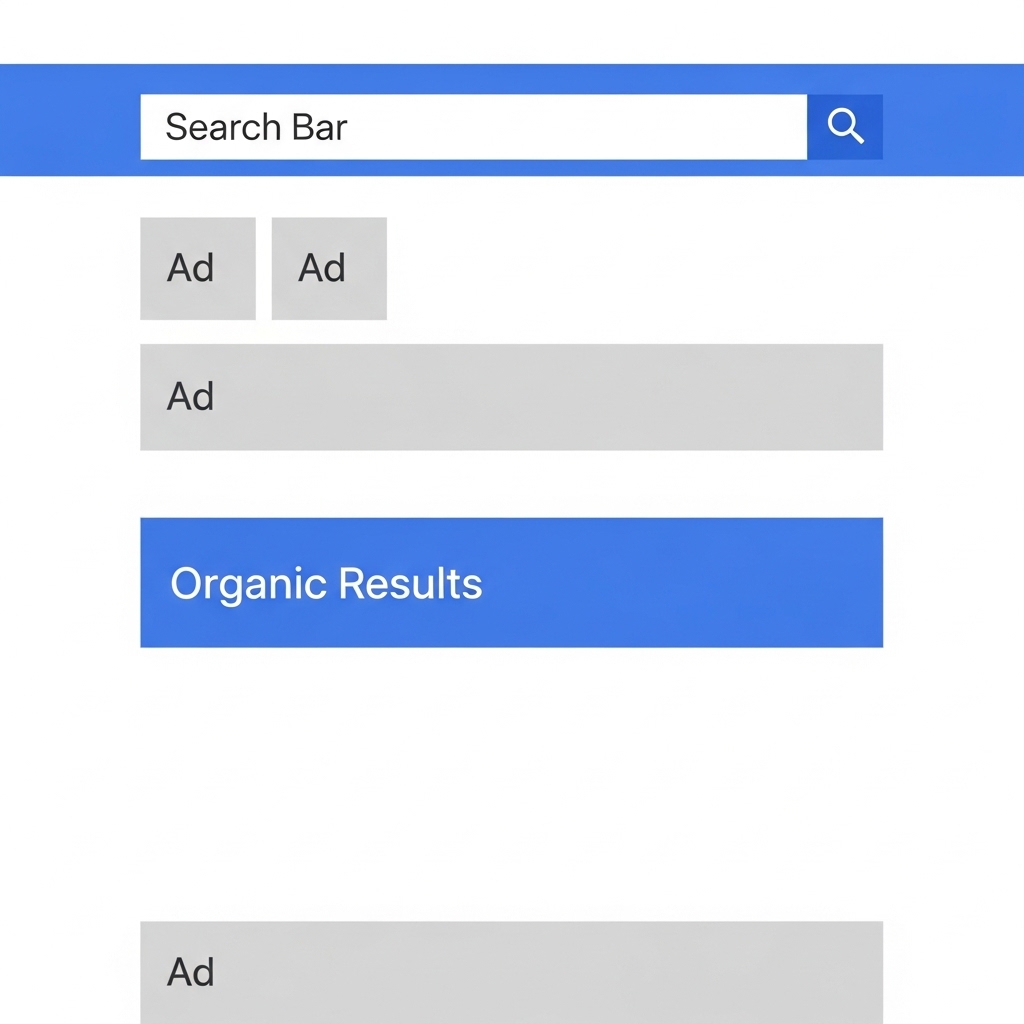 図解:Google検索結果画面と広告の表示位置
