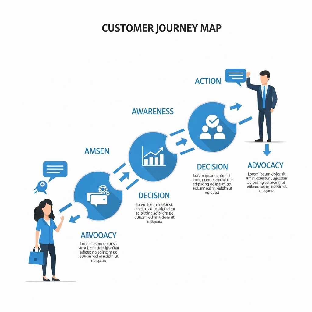 図解:カスタマージャーニーマップの例