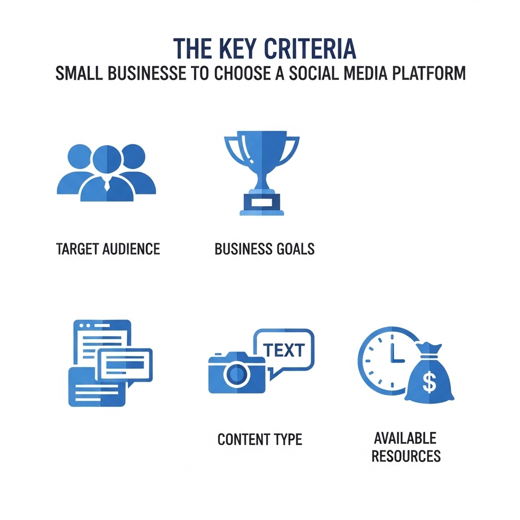 図解:中小企業がSNSを選ぶ際の4つの判断軸