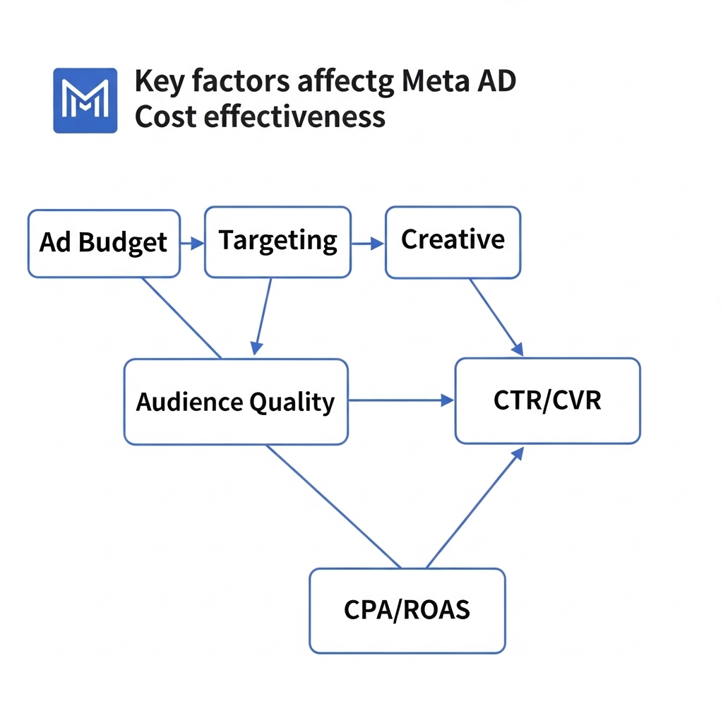 図解:Meta広告の費用対効果を左右する要素