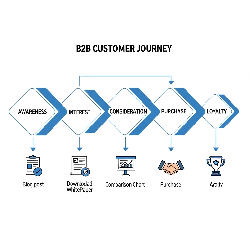 図解:BtoBマーケティングのカスタマージャーニー