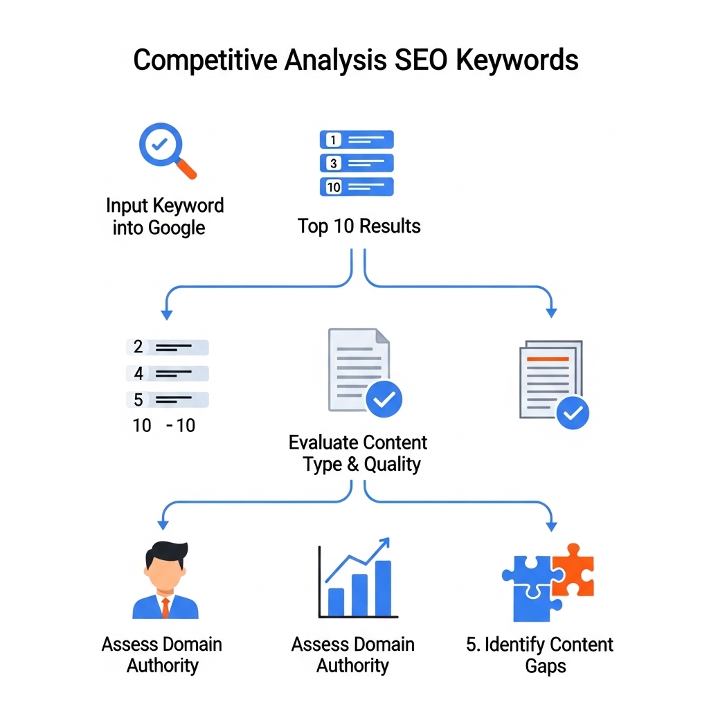 図解：競合分析のフローチャート