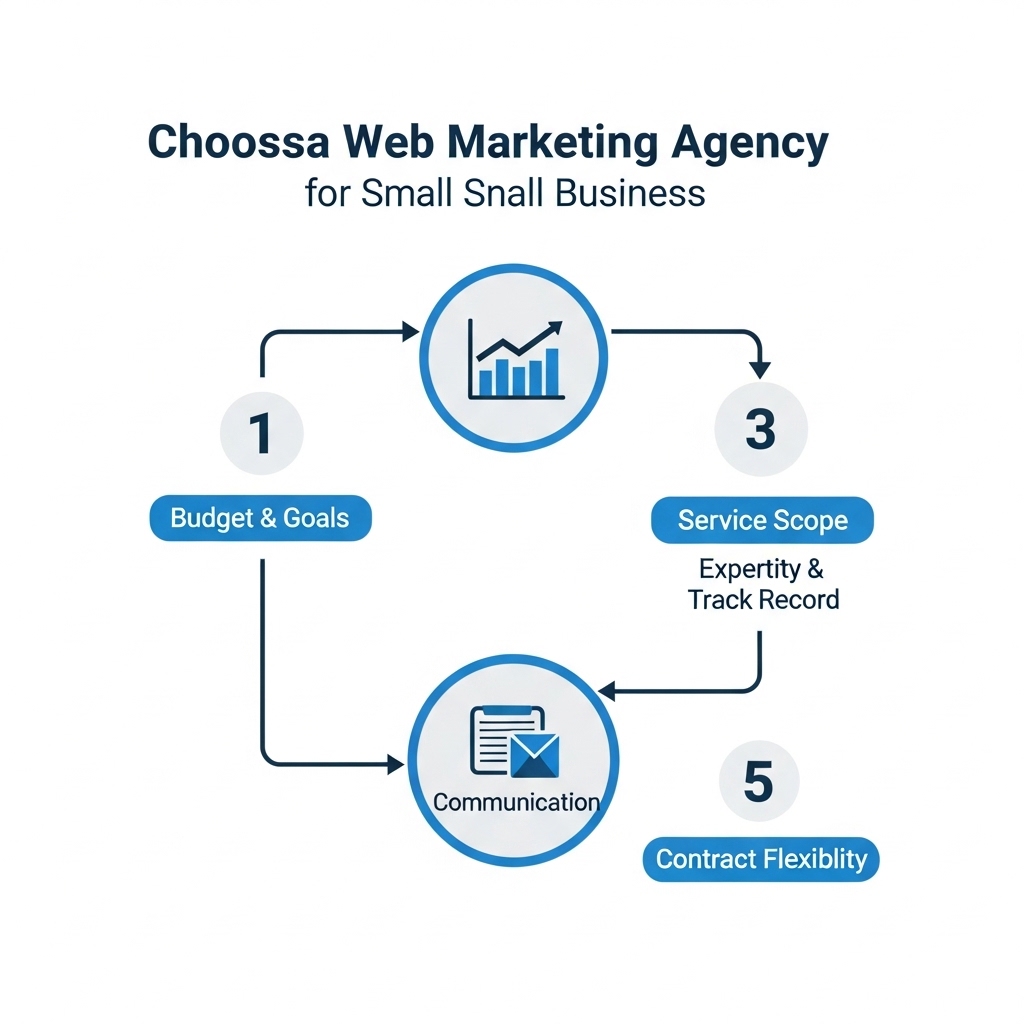 図解：広告代理店を選ぶ5つの判断基準