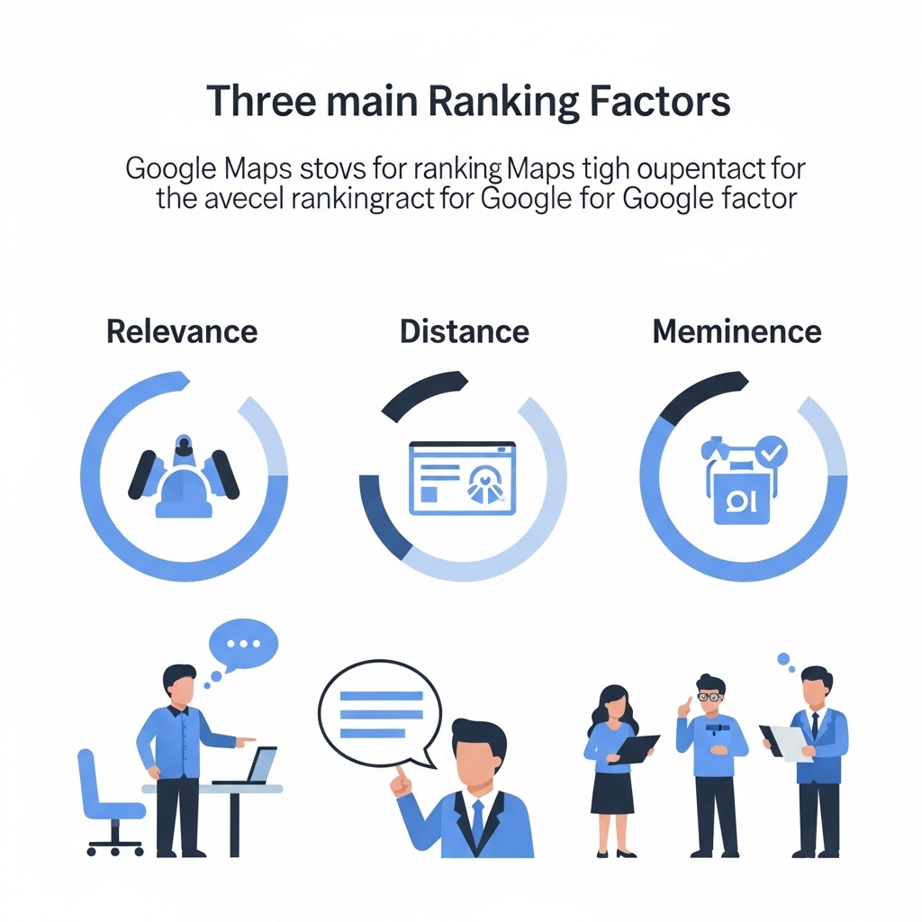 図解:Googleマップのランキング3大要因