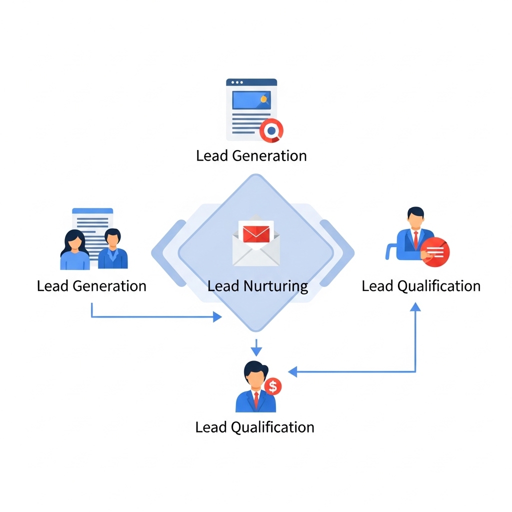 図解:マーケティングオートメーションの3つのプロセス
