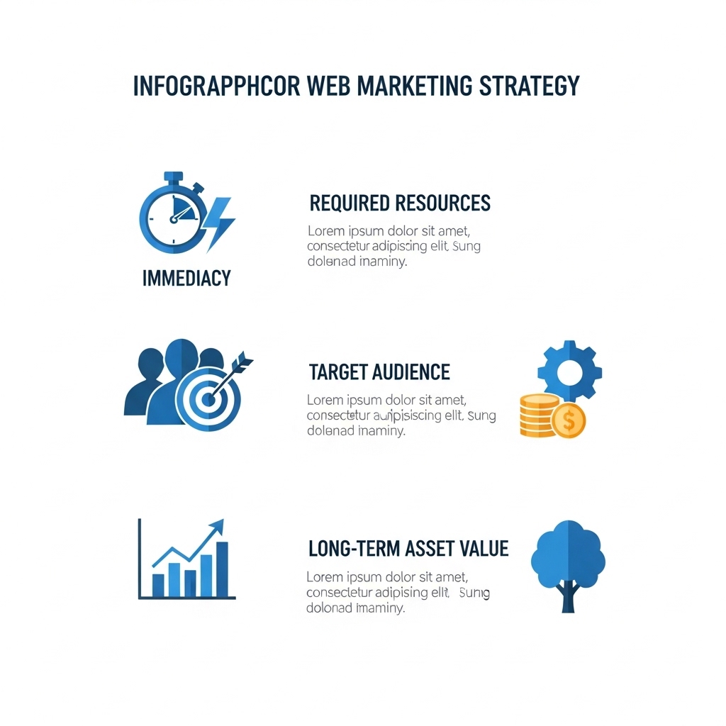 図解：Web集客手法を選ぶ4つの比較軸