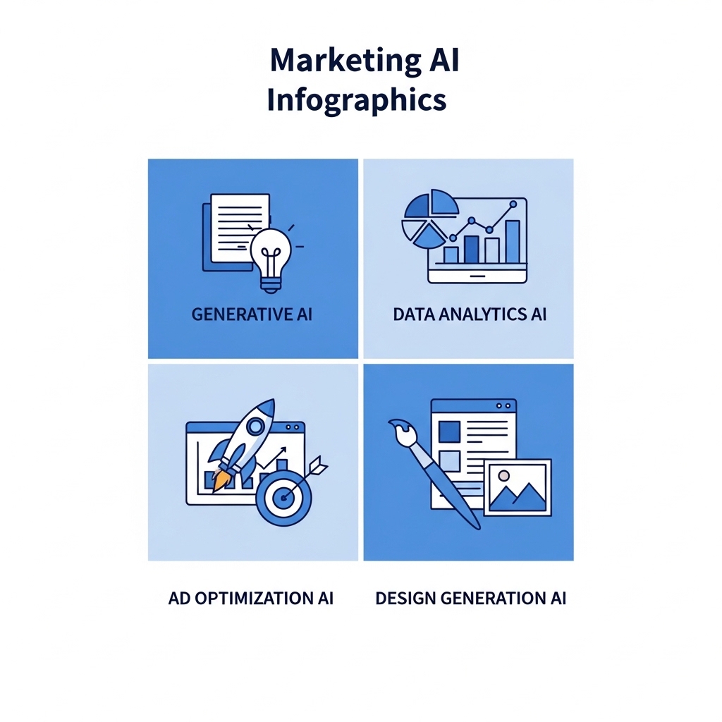 図解：マーケティングAIツールの4つの主要カテゴリ