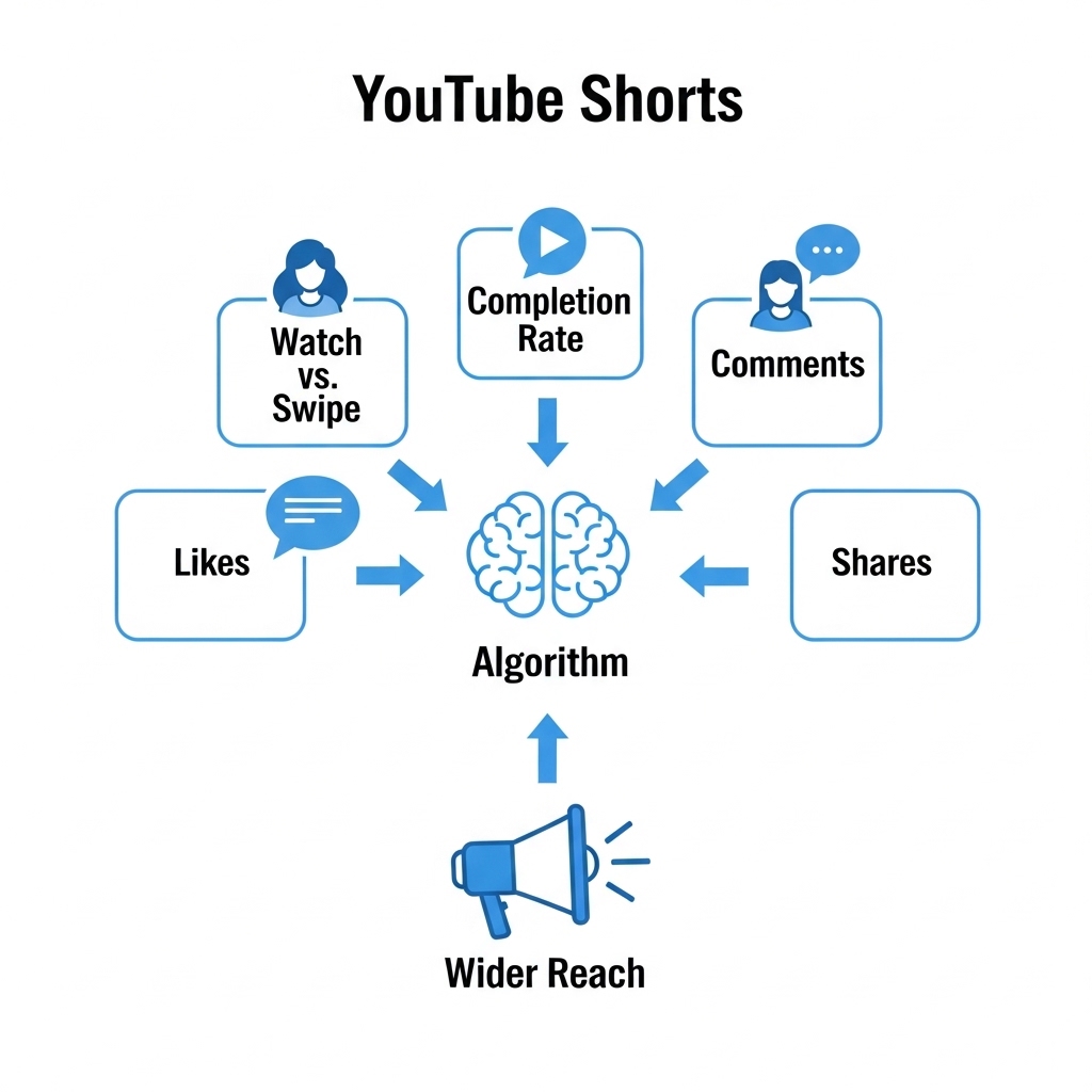 図解：YouTubeショートのアルゴリズム