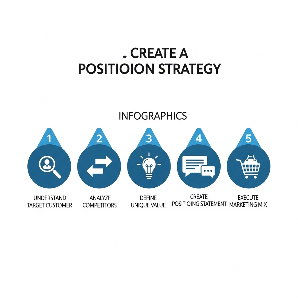 図解：ポジショニング戦略策定の5ステップ