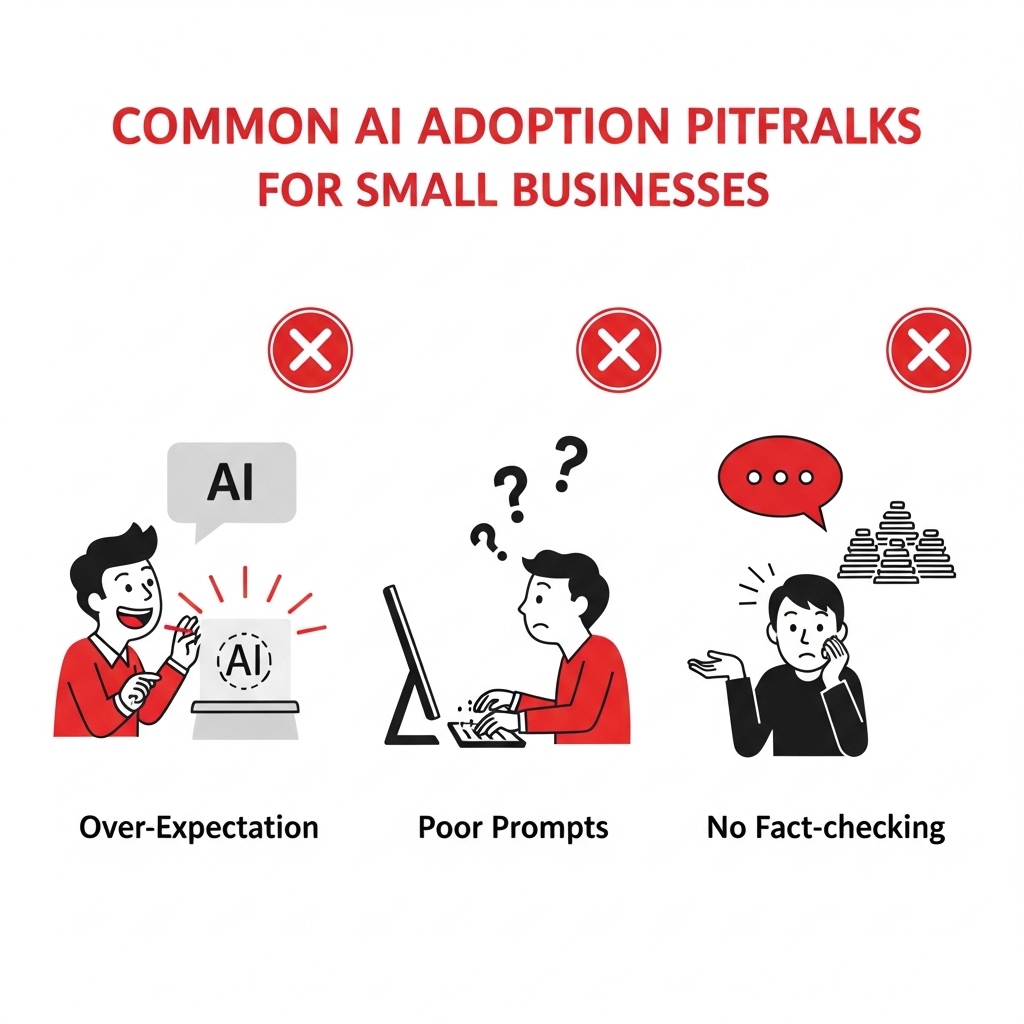図解：地方企業がAI導入で陥る失敗パターン