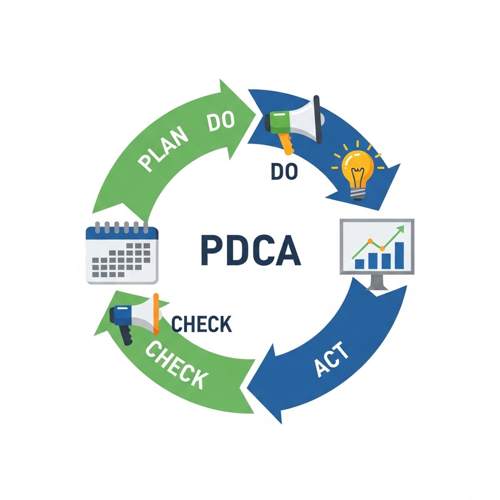 図解：SNS運用のPDCAサイクル