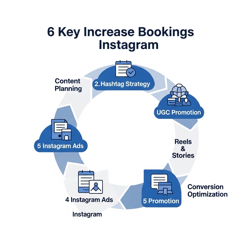 図解：Instagram予約獲得への6つの施策